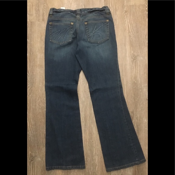 Michael Kors jeans 6 stretch bootcut MK back pocke - Picture 2 of 6